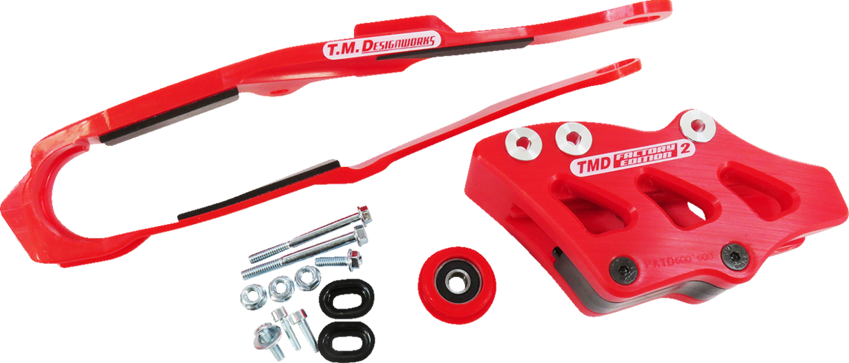 T.M. DESIGNWORKS Chain Guide/Slider - Honda - Red DCK-OR17-RD