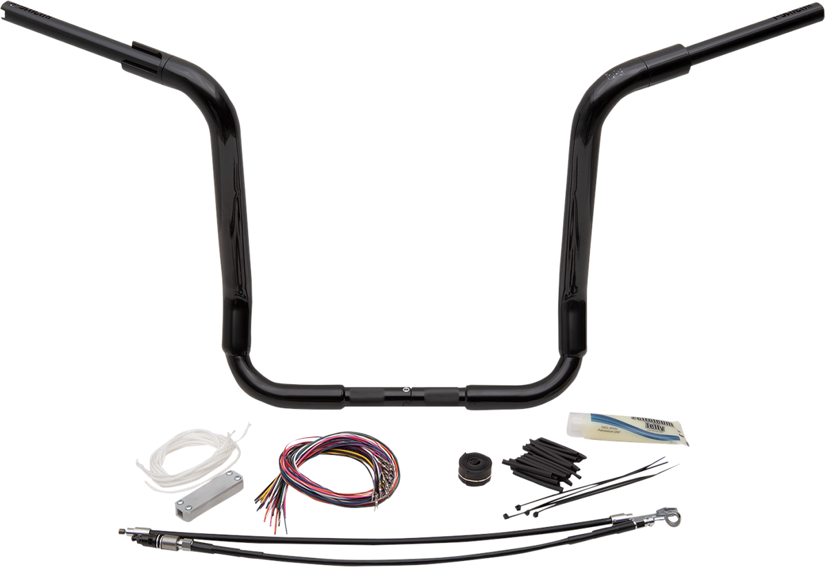 FAT BAGGERS INC. Handlebar Kit - Rounded Top - 16" - Black 809416-B