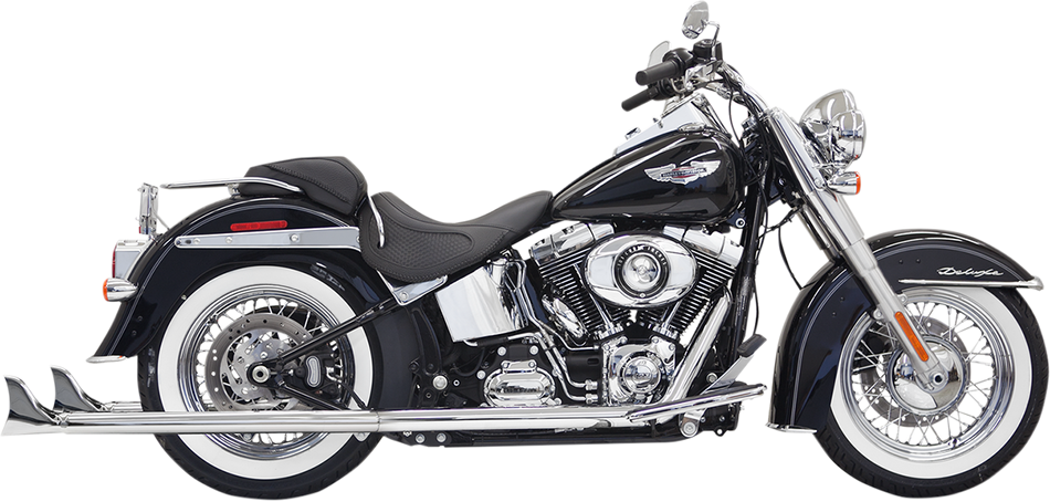 BASSANI XHAUST Fishtail Exhaust with Baffle - 36" - Softail 1S66E-36