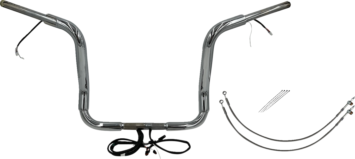 FAT BAGGERS INC. Handlebar Kit - Pointed Top - 14" - Chrome 802514