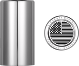 FIGURATI DESIGNS Docking Hardware Covers - American Flag - Long - Contrast Cut - Stainless Steel FD26-DC-2545-SS