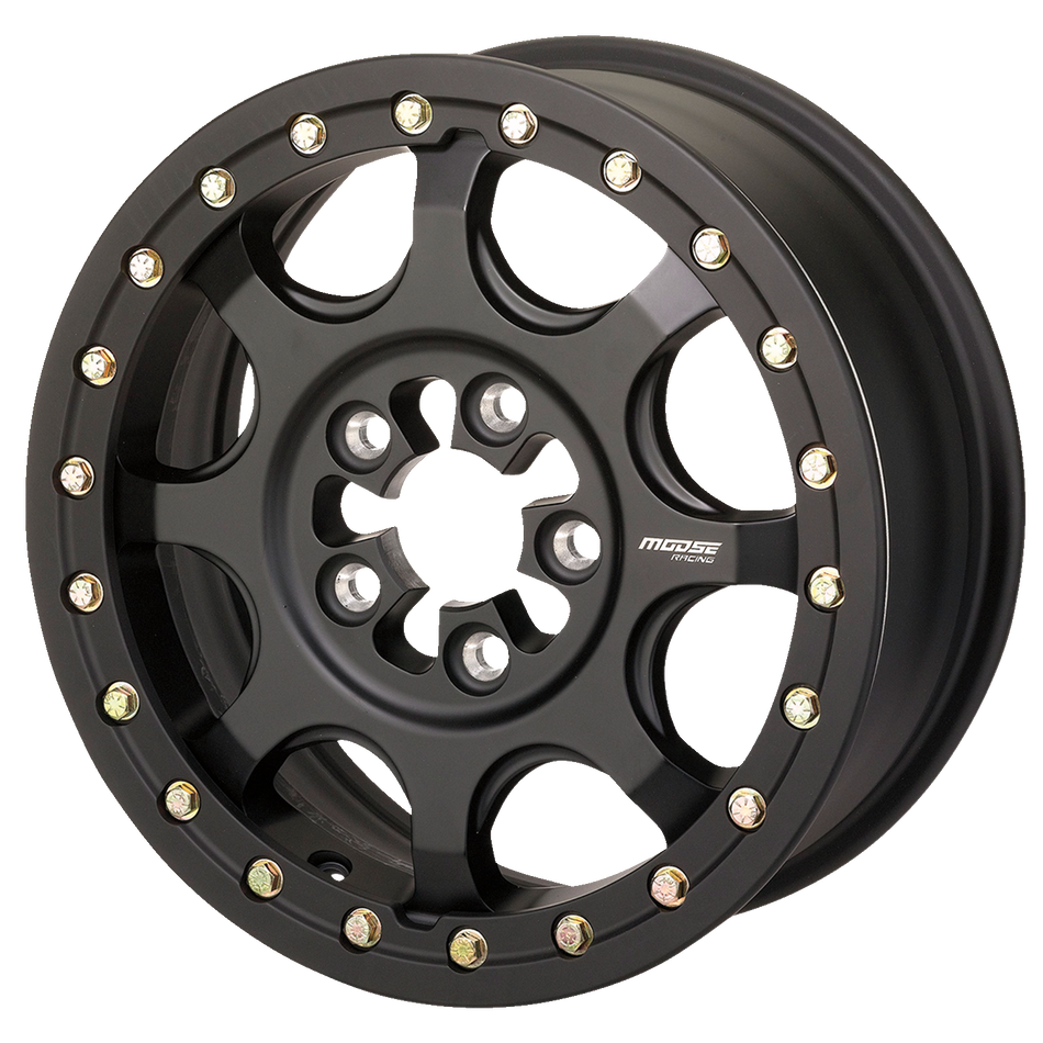 MOOSE UTILITY Wheel - 351X 5-Lug Beadlock - Front/Rear - Satin Black - 15x7 - 5/4.5 - 5+2 351BM157545SB64
