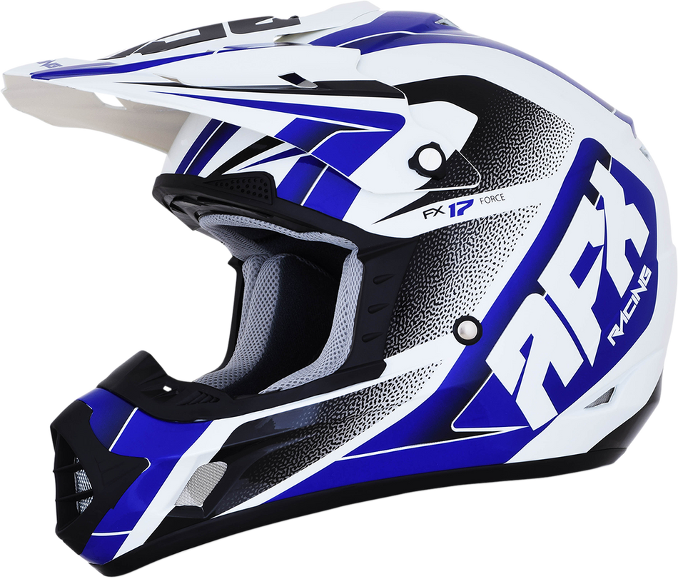 AFX FX-17 Helmet - Force - Pearl White/Blue - Small 0110-5238