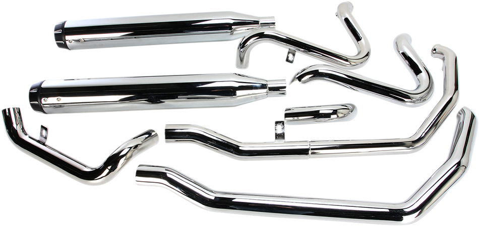 BASSANI XHAUST Down Under Exhaust - Chrome - Straight Can 1F76R