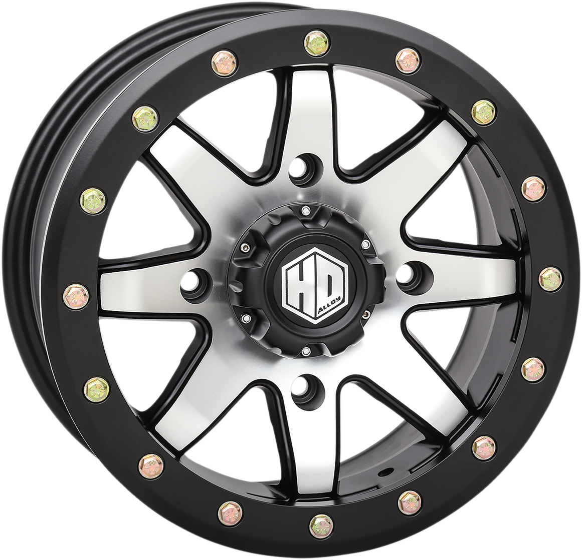 STI TIRE & WHEEL HD9 Wheel - Front/Rear - Machined Black - 14x7 - 4/137 - 4+3 14HB909