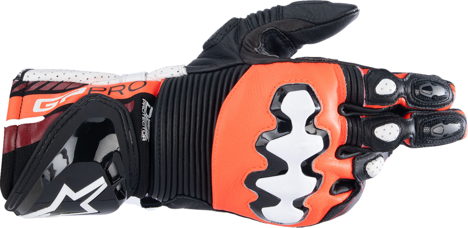 ALPINESTARS GP Pro R4 Gloves - Black/Fluo Red/White - 2XL 3556724-1321-2X