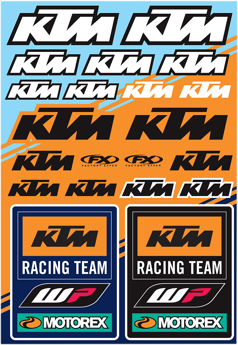 Kit de calcomanías FACTORY EFFEX - KTM Racing 22-68532 