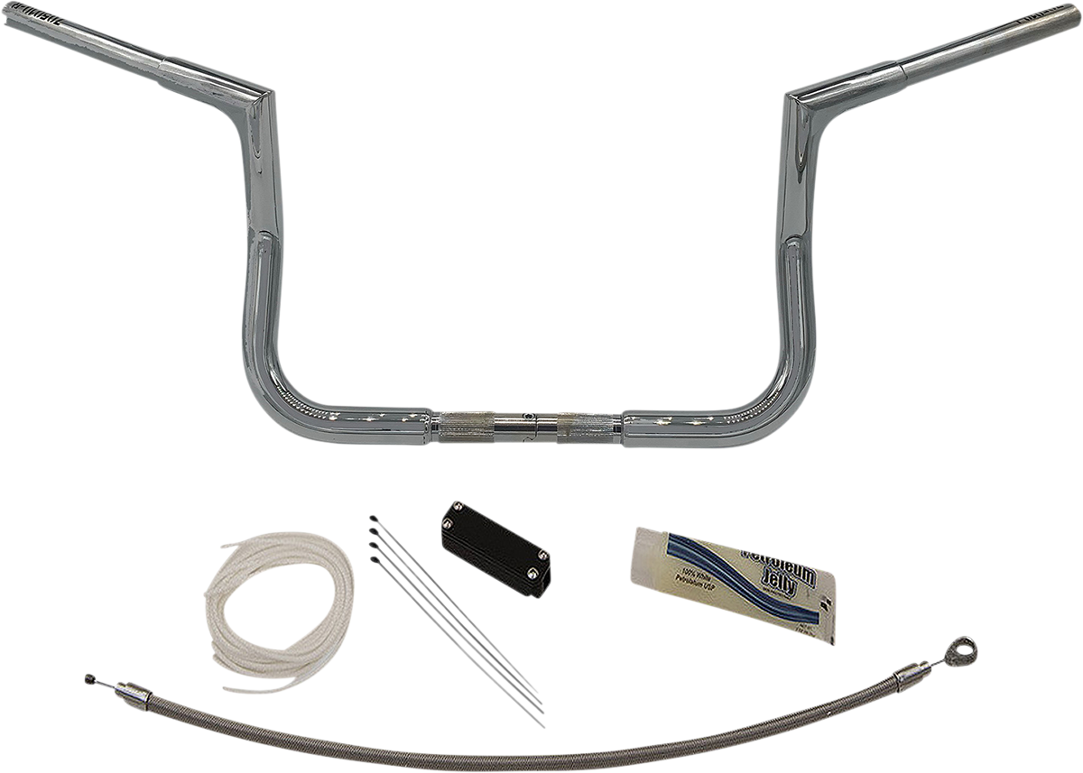 FAT BAGGERS INC. Handlebar Kit - Flat Top - 10" - Chrome 709110