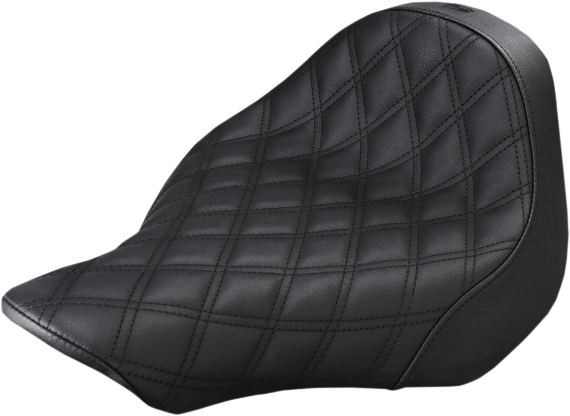 SADDLEMEN Renegade Solo Seat - Lattice Stitched - Black - FXSB 813-27-002LS