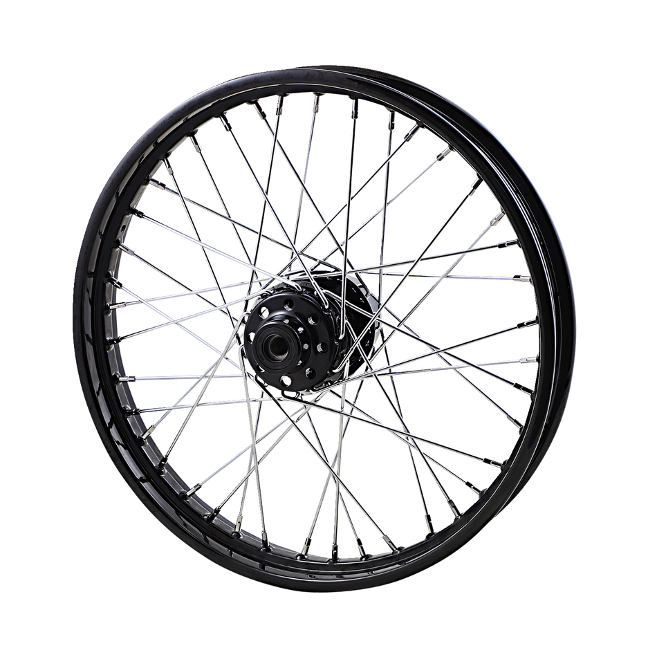 DRAG SPECIALTIES Front Wheel - Single Disc/No ABS - Black - 19"x2.50" - '08-'17 FXD 64388B