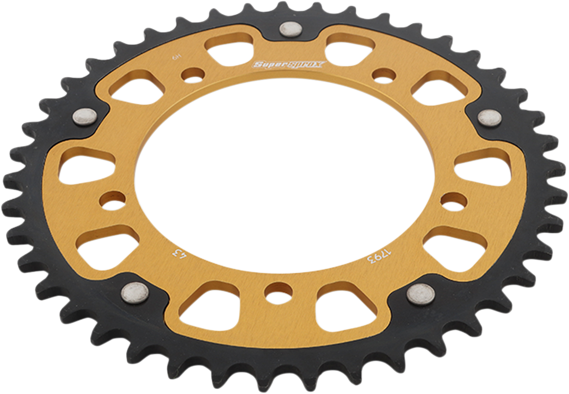 SUPERSPROX Stealth Rear Sprocket - 43 Tooth - Gold - Suzuki/Triumph RST-1793-43-GLD