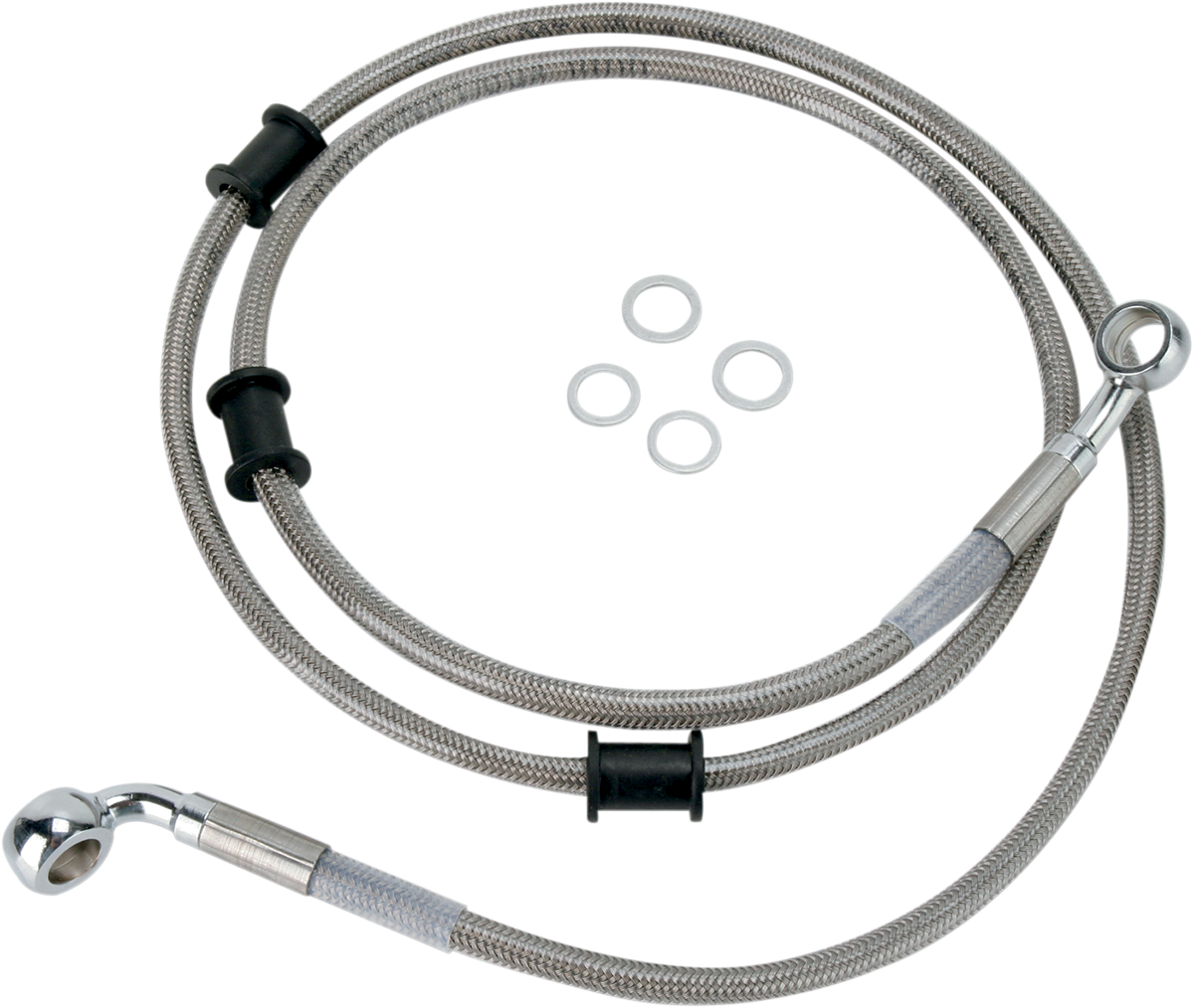 DRAG SPECIALTIES Brake Line - Front (Upper) - Stainless Steel 680214