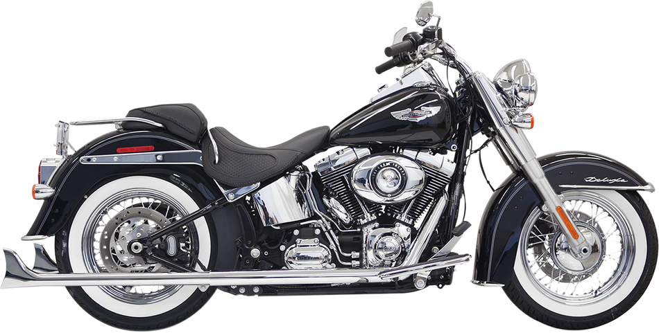BASSANI XHAUST Fishtail Exhaust - 33" Dual Exhaust System — without Baffles Softail 1S26E-33