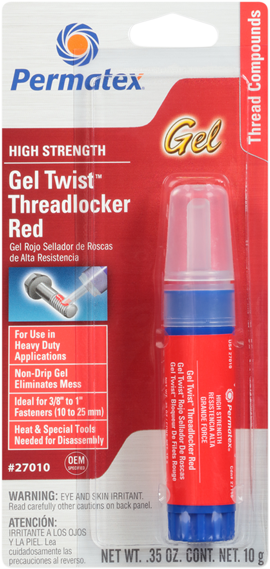 PERMATEX Gel Threadlocker - Red - 0.35 oz. net wt. 27010