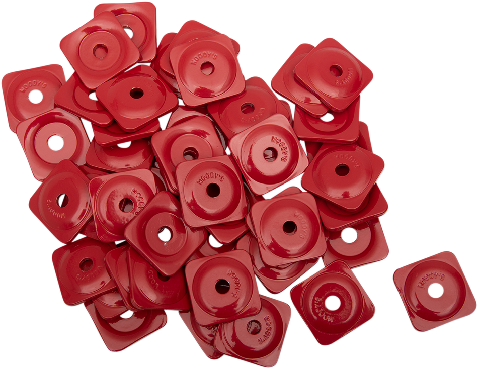 WOODY'S Support Plates - Red - Square - 48 Pack ASG-3790-48