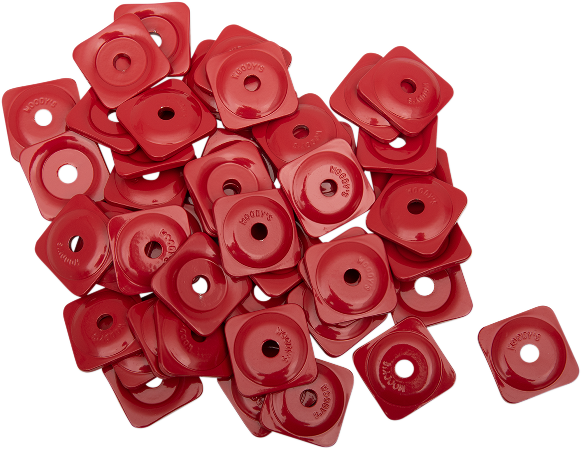 WOODY'S Support Plates - Red - Square - 48 Pack ASG-3790-48