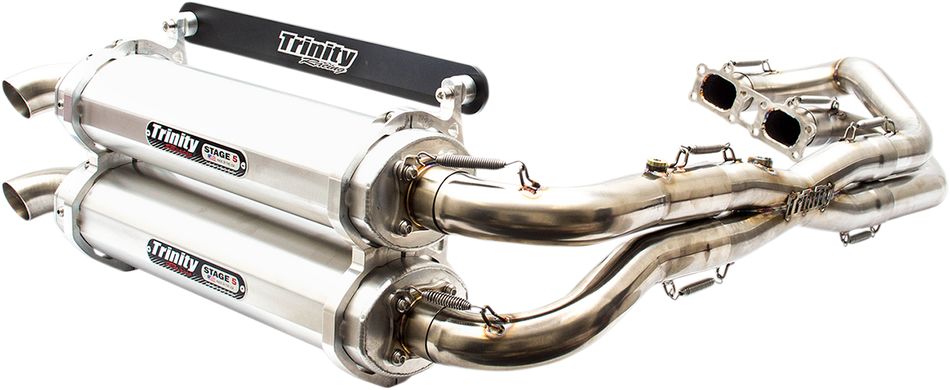 TRINITY RACING Stage 5 Dual Exhaust - Aluminum TR-4119D