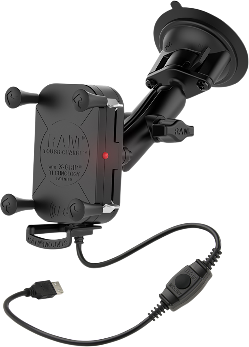 RAM MOUNTS Device Holder - Tough-Charge - Charging - Wireless - Waterproof - Suction Cup Mount RAM-B-166-UN12W