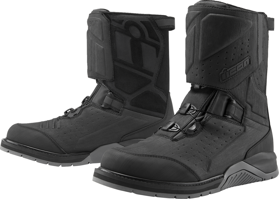 ICON Alcan Waterproof Boots - Black - Size 8 3403-1233