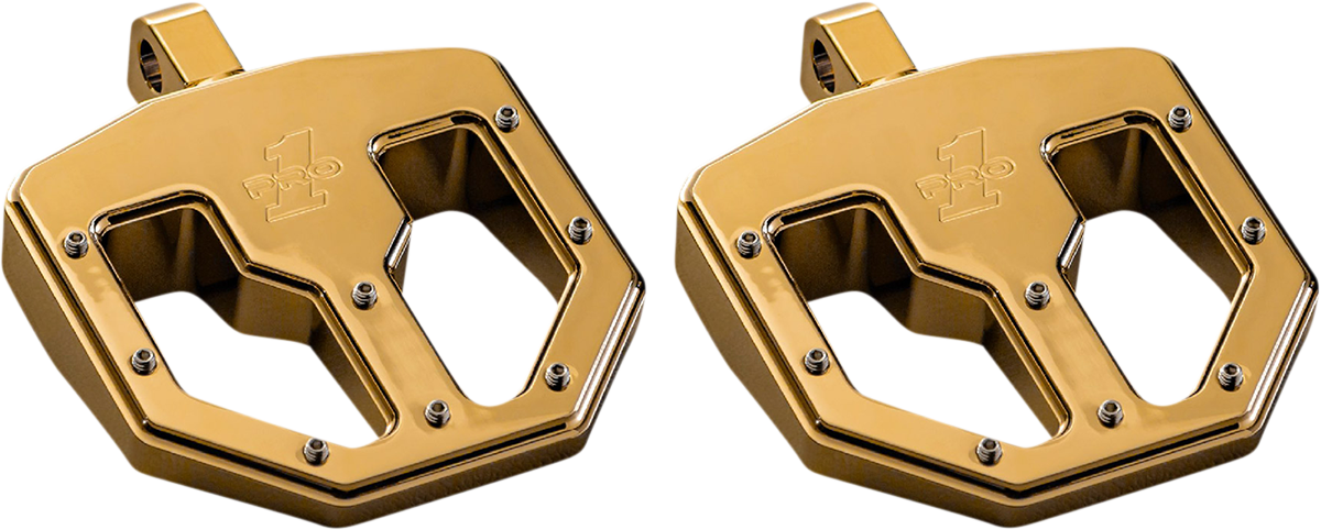 PRO-ONE PERF.MFG. BMX V1 Footpeg - Male - Gold 500761TIN