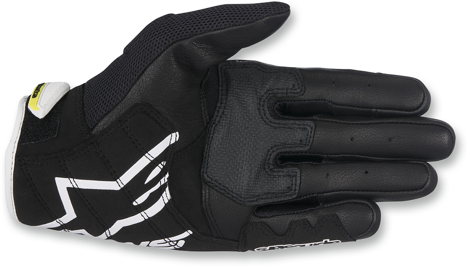 ALPINESTARS SMX-2 Air Carbon V2 Gloves - Black/White/Fluo Yellow - Small 3567717-125-S