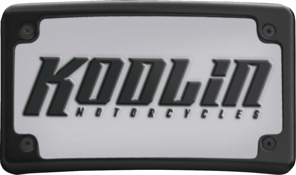 KODLIN MOTORCYCLE License Plate Kit - Curved - Black KUS20100