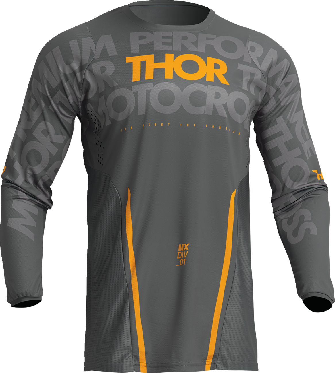 THOR Pulse Mono Jersey - Gray/Yellow - Large 2910-7105