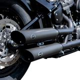 S&S CYCLE Slash Cut Mufflers - 50 State - Black 550-0752B