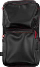 SHOW CHROME Kaliber Dash Pouch - Black with Red Zipper H44-4ZRED