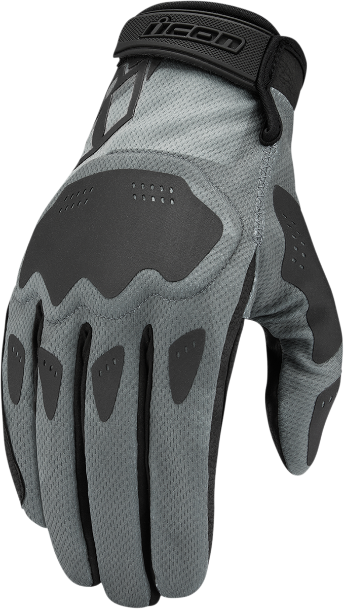 ICON Hooligan Battlescar Gloves - Gray - Medium 3301-4118