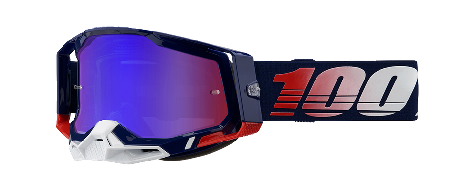 100% Racecraft 2 Goggles - Republic - Red/Blue Mirror 50010-00022
