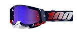 100% Racecraft 2 Schutzbrille - Republic - Rot/Blau verspiegelt 50010-00022