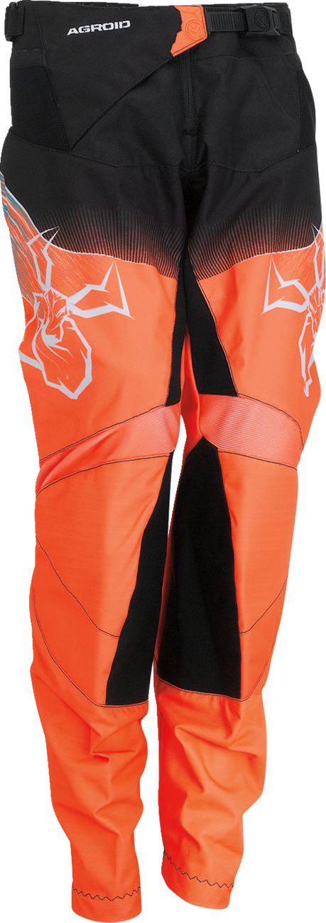 MOOSE RACING Pantalones Agroid para jóvenes - Verde azulado/Naranja/Negro - 28 2903-2260 