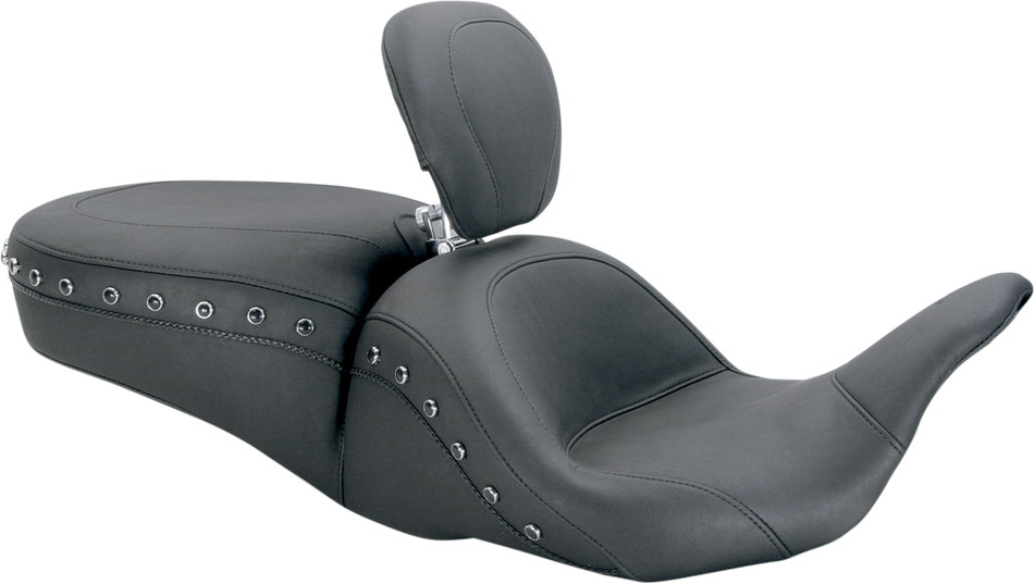 MUSTANG Lowdown Seat with Driver Backrest - Black Studded 79705
