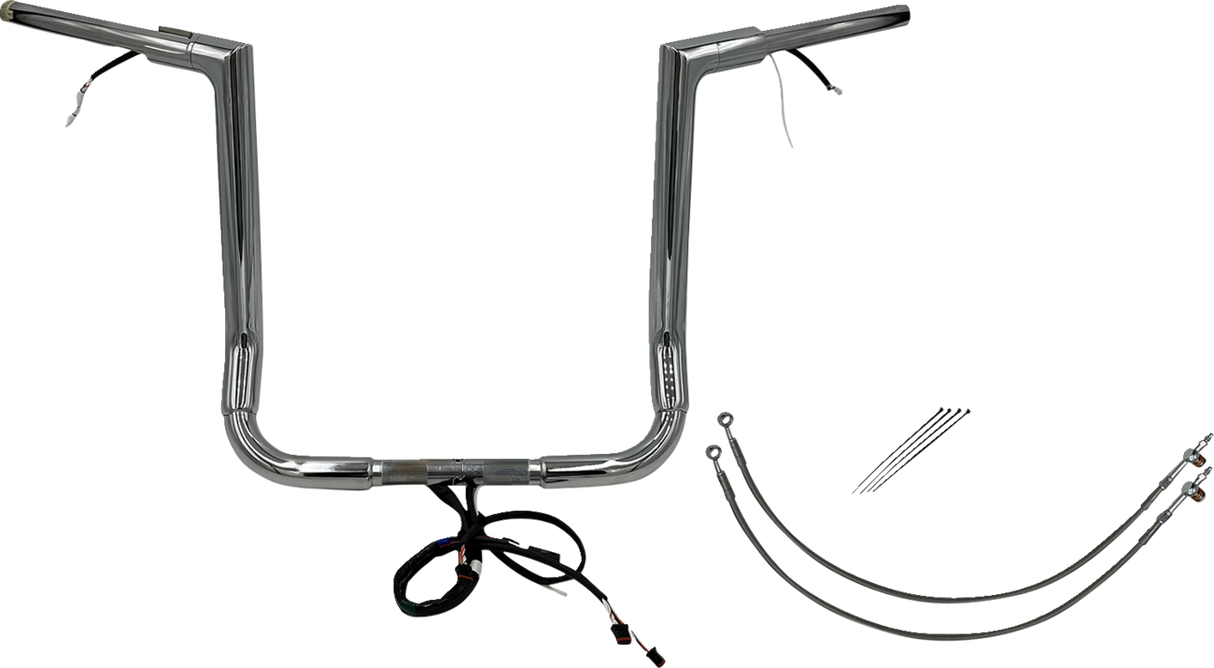 FAT BAGGERS INC. Handlebar Kit - Flat Top - 16" - Chrome 602216