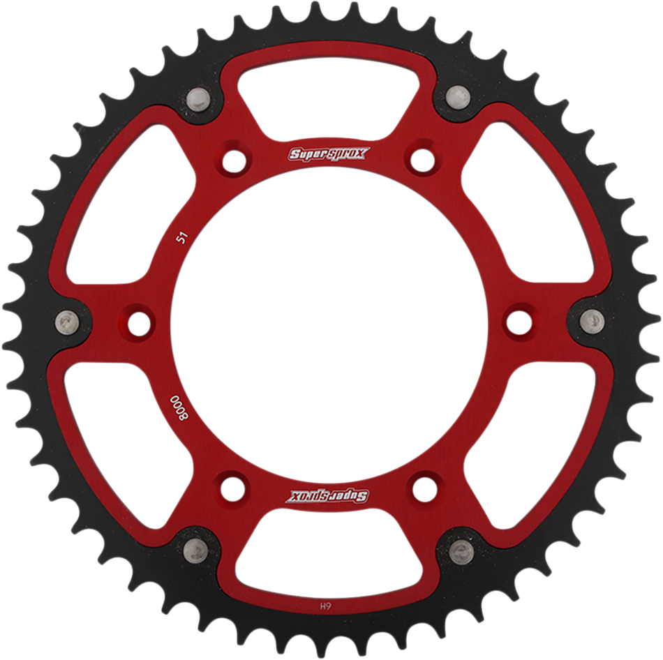 SUPERSPROX Stealth Rear Sprocket - 51 Tooth - Red - Beta RST-8000-51-RED