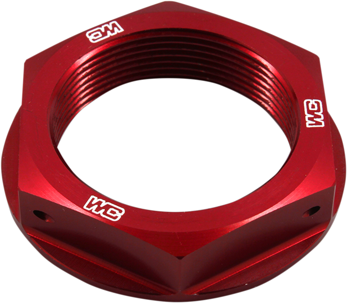 WORKS CONNECTION Steering Stem Nut - Red - Honda 24-305