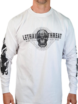 LETHAL THREAT Death Rider Long-Sleeve T-Shirt - White - Large LS20876L