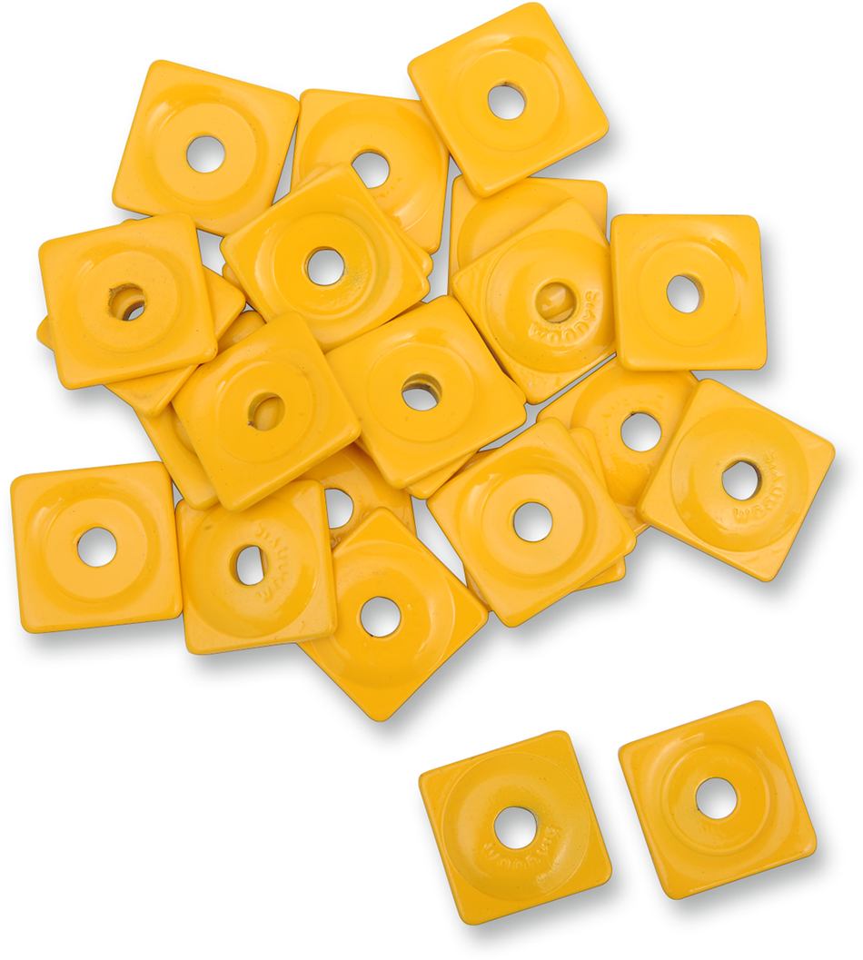 Placas de soporte WOODY'S - Amarillas - 5/16" - Paquete de 48 ASW2-3800-48 