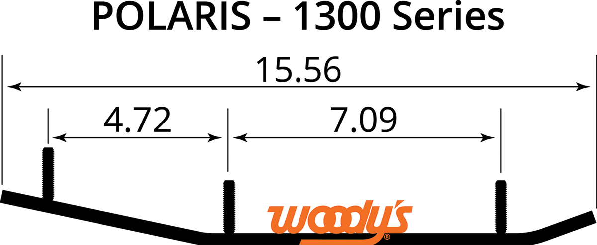 WOODY'S Ace Flat-Top Carbide Runners - 6" AP6-1300