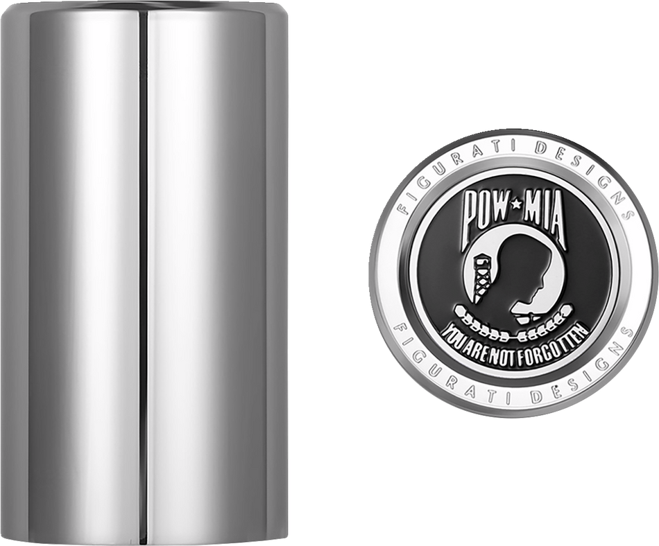 FIGURATI DESIGNS Docking Hardware Covers - POW MIA - Long - Stainless Steel FD50-DC-2545-SS