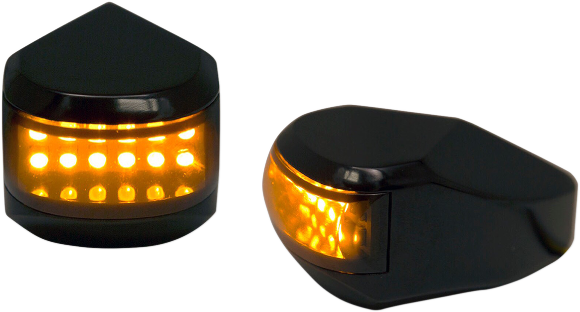 ALLOY ART LED Driving/Turn Signal Light - Black - Smoke Lens MRL-4B