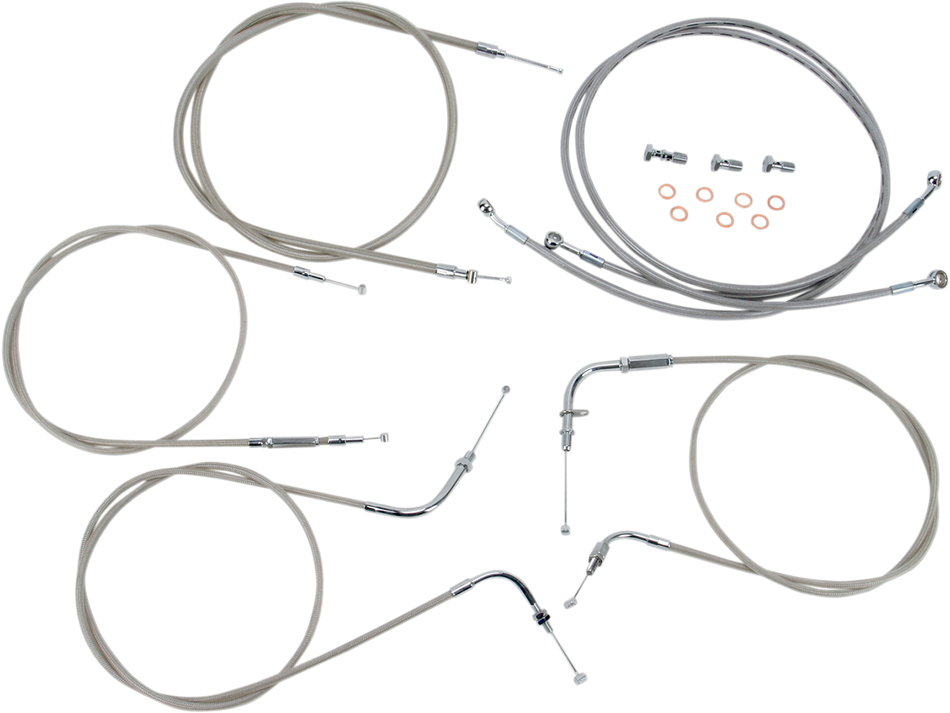 BARON Cable Line Kit - 12" - 14" - XVS1100CU - Stainless Steel BA-8048KT-12