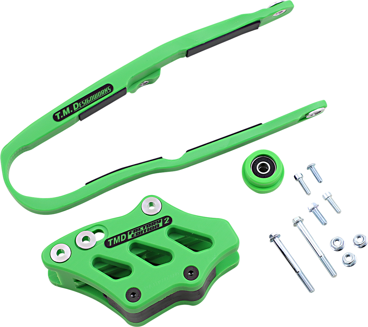 T.M. DESIGNWORKS Chain Guide/Slider - Kawasaki - Green KCP-K11-GR