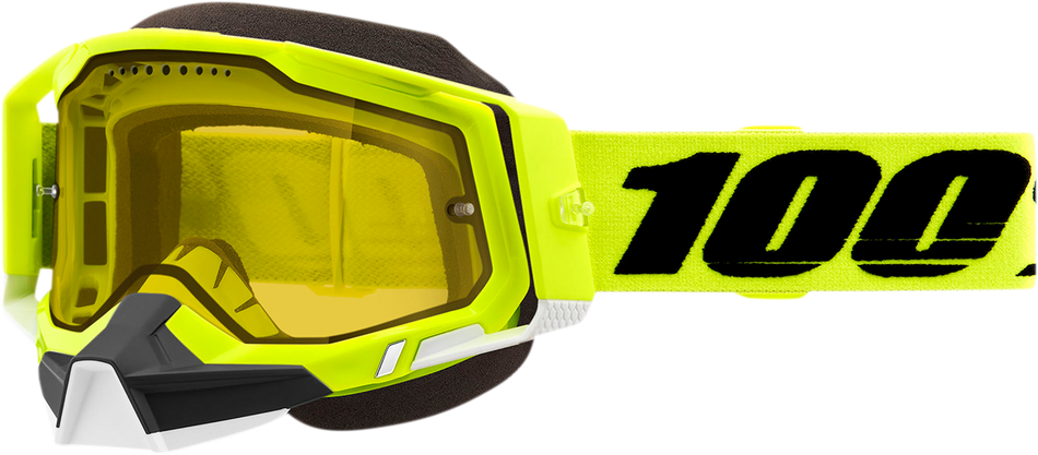 100% Racecraft 2 Snow Goggles - Fluo Yellow - Yellow 50011-00004