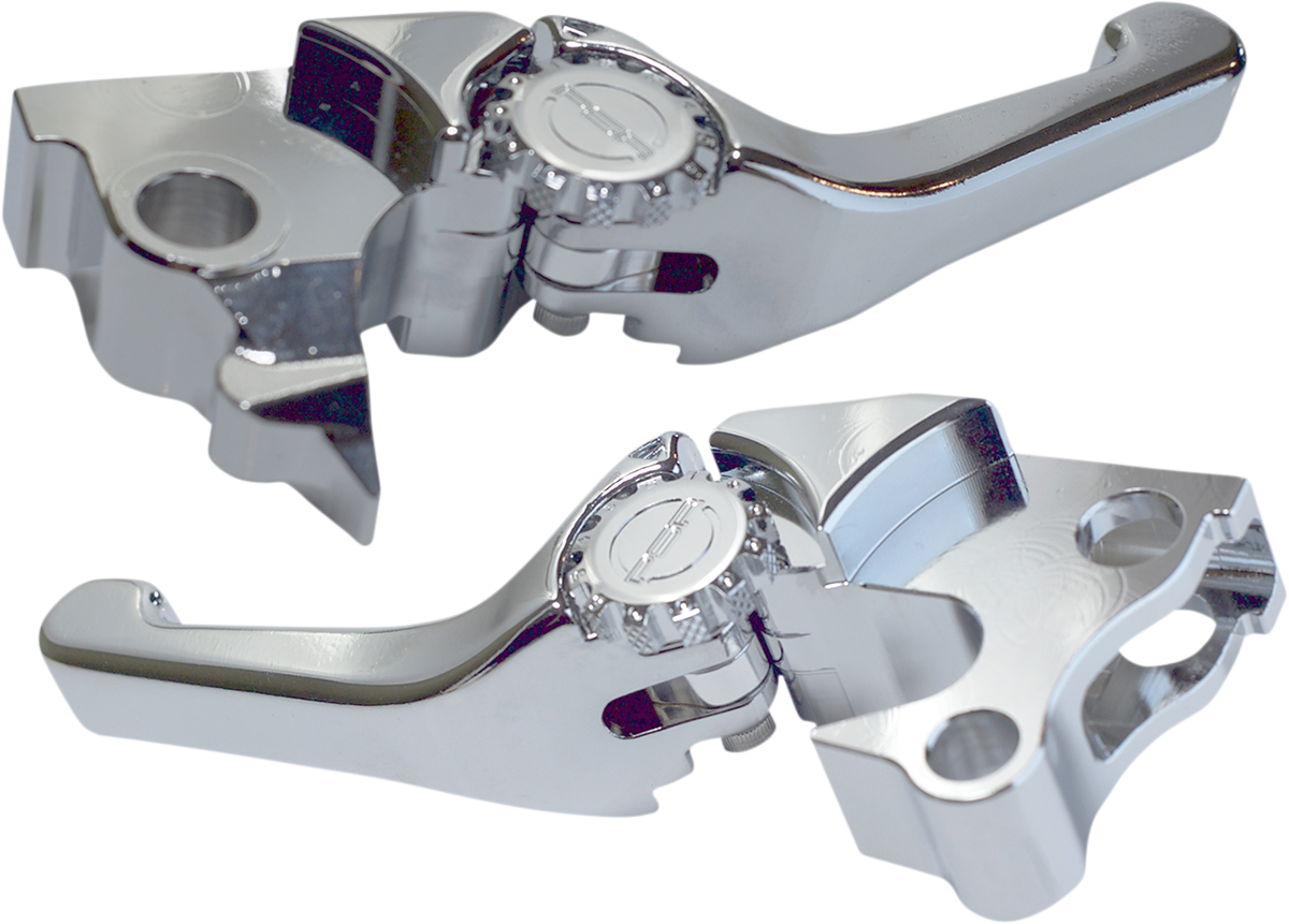 POWERSTANDS RACING Lever Set - Anthem - Shorty - Chrome 12-01655-20