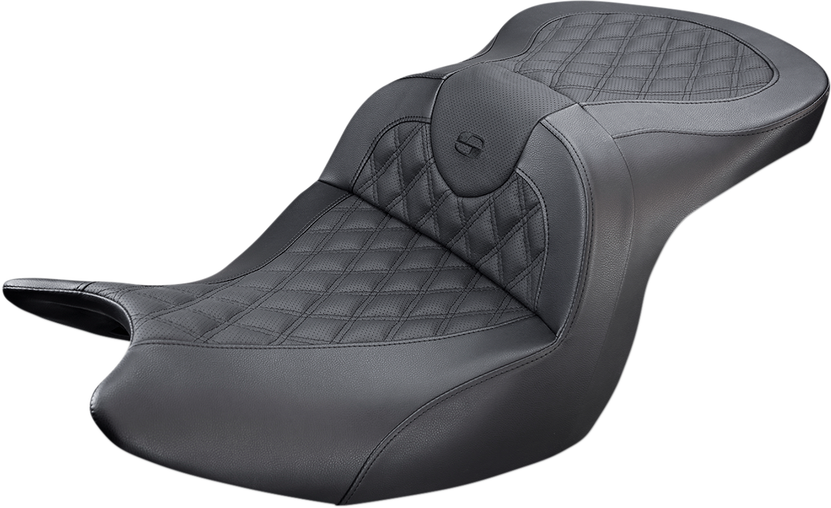 SADDLEMEN Seat - Roadsofa - Without Backrest - Full Lattice Stitch - Black H18-07-182