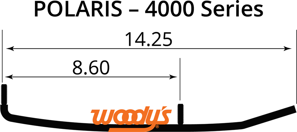WOODY'S Mini Sled Runner - 4" - 60 SXP-4000