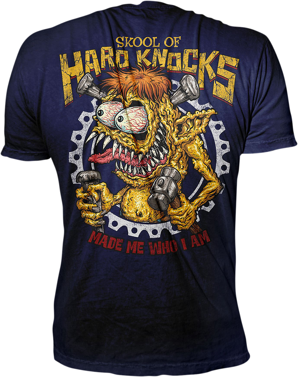 LETHAL THREAT Skool of Hard Knocks T-Shirt - Blue - Large LT20896L