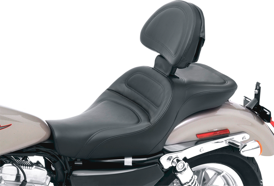 SADDLEMEN Seat - Explorer - With Backrest - Stitched - Black - XLC '04+ 807-03-030